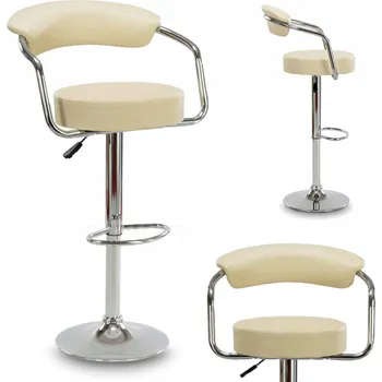 Barová židle Barová Židle Just Sit, béžové odstíny, 109 cm, umělá kůže