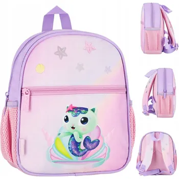 Městský batoh Batoh předškolní batoh Starpak pro dívky, fialový, odstíny žluté a zlaté, růžová, zelená