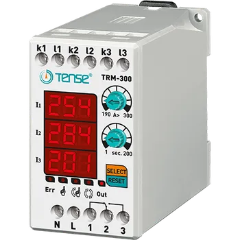 Relé Digitální nadproudové relé s 3×3místným LED displejem TRM-300