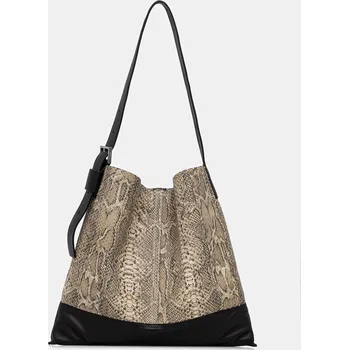 Kabelka Kožená kabelka AllSaints žlutá barva, W560XD 11X, vel. ONE SIZE