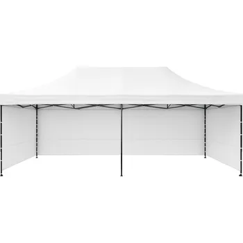 Aga Nůžkový stánek s bočnicemi Skládací 3x6m, bílý, 3 bočnice STK22538