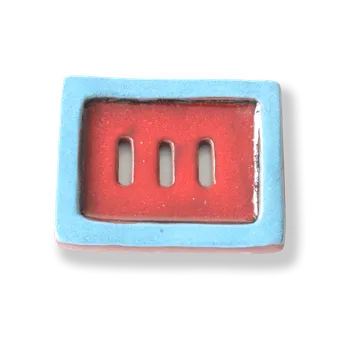 Mýdlenka Mydlenka ohnivě červená s modrým okrajem