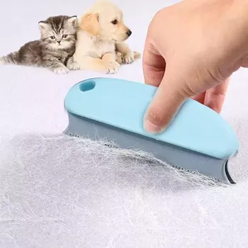 Kosmetika pro psa TopTechnology Multifunkční kartáč na čištění srsti pro domácí zvířata (Světlá modrá)