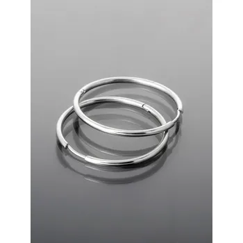 Náušnice Prosperk Náušnice stříbrné ocelové kruhy 3cm