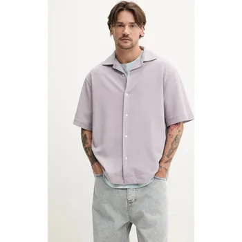 Pánská košile Košile HUGO pánská, fialová barva, regular, 50539345 94X, vel. XL