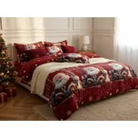 Povlečení z mikrovlákna SANTA ON A SWING červené Rozměr povlečení: 70 x 80 cm | 140 x 200 cm 209875102