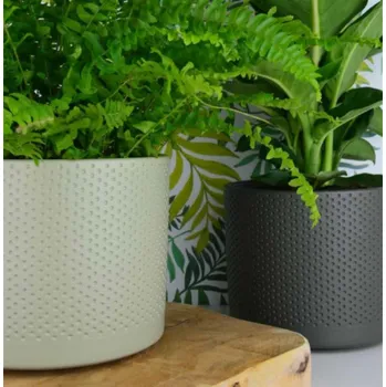 Hrnec Ceram hrnec DOMOLETTI WALEC KROPKI, O17 cm, vanilka sp.