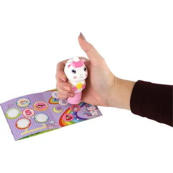 Dětské razítko Teddies Samolepkové razítko jednorožec s nálněmi