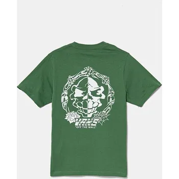 Chlapecké tričko Dětské bavlněné tričko Vans Mister Sinister zelená barva, s potiskem, VN000MK8BR11 78X, vel. 129-139.5