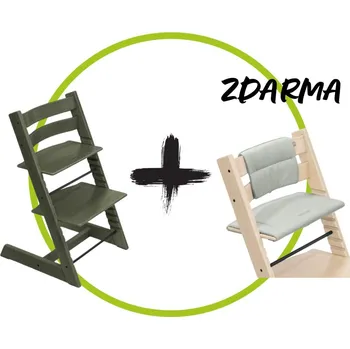Jídelní židlička STOKKE Tripp Trapp Židlička Marble Green + polštářek zdarma