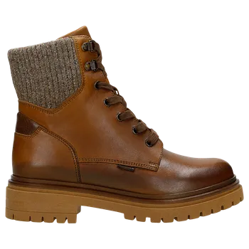 Dámské polobotky Hnědé Kožené Kotníkové Boty Dámské S Ponožkou Wojas 6414983 40