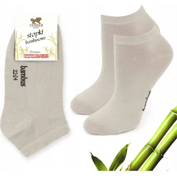 Podprsenka Stopki Damskie Bambusowe Gładkie Polskie Premium Cerber 39/42 béžové