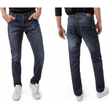 Pánské džíny Pánské džíny rovného střihu tmavě modré HUNTER 110/25 W37 L32