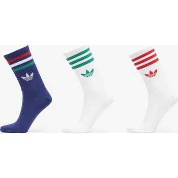 Pánské ponožky Ponožky adidas 3S Crew Socks 3-Pack Victory Blue/ White/ White S