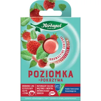 Cukrovinka Bonbóny Herbapol lesní jahoda kopřiva bez cukru 20 g