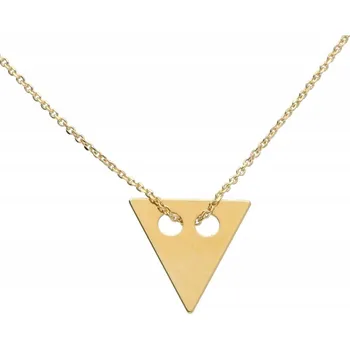 Náhrdelník Zlatý náhrdelník trojúhelník celebritka stříbro 925 pozlacené, 45 cm