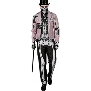 Karnevalový kostým Kostým Kostlivec Ženich - Kalhoty s Nohama Kostým Převlek XS