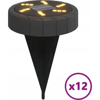 Venkovní osvětlení VidaXL Solární zemní lampy s hroty, 12 ks, teplá bílá