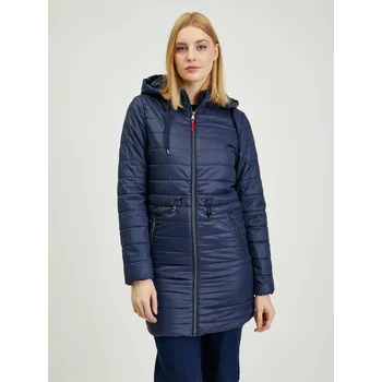 Dámský kabát Orsay Dámské Tmavě modrý dámský lehký prošívaný kabát ORSAY Modrá S (2019986)