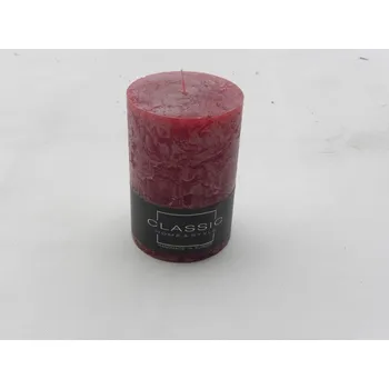 Svíčka svíčka rustik tmavě červená