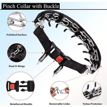 Obojek pro psa TopTechnology Odnímatelný výcvikový obojek pro psy s kovovou jehlou, velikost: L 3.5mm x 55cm (s víčkem)