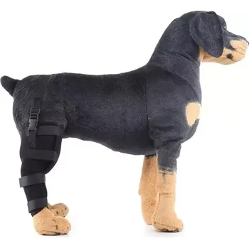 TopTechnology HJ19 Ochranný chránič zadní nohy domácího mazlíčka, rehabilitační pomůcky, velikost L (černá pravá zadní noha)