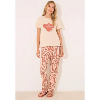 Dámské pyžamo Bavlněné pyžamo women'secret The Lion King dámské, béžová barva, bavlněné, 3139907 02X, vel. L