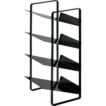 Příborník do zásuvky Černý kovový stojan na láhve Yamazaki Tower 40 cm