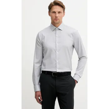 Pánská košile Košile Calvin Klein pánská, modrá barva, slim, s italským límcem, LV019EU057 05X, vel. 43