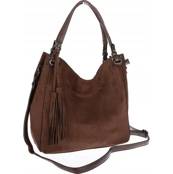Kabelka SILVIAROSA kabelka z eko kůže semišová hnědá