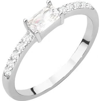 Prsten KRÁSNÝ STŘÍBRNÝ PRSTÝNEK 925 se ZIRKONY, vel.