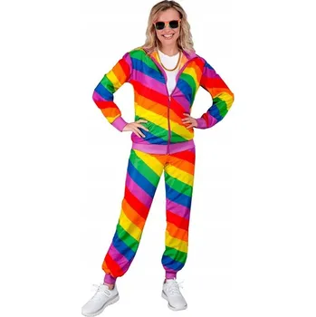 Karnevalový kostým Kostým teplákovka duhový duha rainbow party unisex M