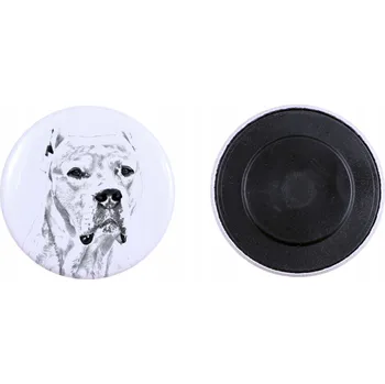 Obraz Argentinská doga, Dogo Argentino - magnet s motivem psa, extra lehká,