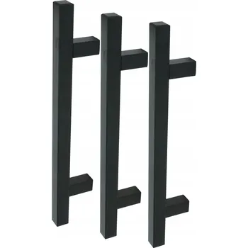 Nábytkové kování Nábytková úchytka 128 mm klasická, černá, pro kuchyňské skříňky a zásuvky, styl loft