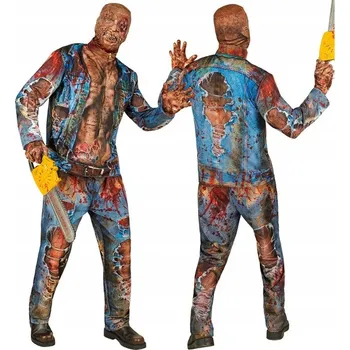 Karnevalový kostým Kostým Zombie Monstrum Nemrtvý Převlek Bunda Kalhoty Maska XL