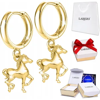 Náušnice Náušnice zlaté Zvíře Kůň Poník 925