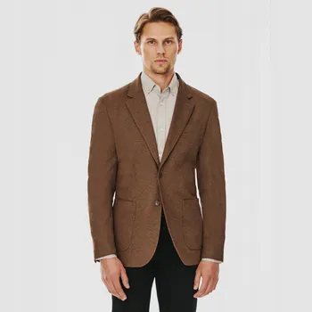 Hnědá pánská sako se strukturovaným vzorem Pako Lorente vel 56