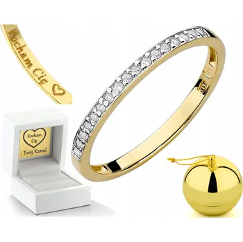 Prsten ZLATÝ PRSTÝNEK TYPU OBRÁČKA S BRILIANTY DIAMANTY ZLATO