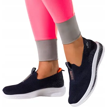 Dámské tenisky SPORTOVNÍ Tmavě Modré Dámské Tenisky LEHKÉ Nazouvací Platforma Bez Šněrování Velikost 37