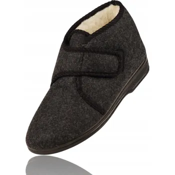 Dámské pantofle Dámské Tatranské Široké Teplé Pantofle Valenky Plstěné Pevné Na Suchý Zip 45