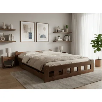 Nábytek Postel Naomi zvýšená 120 x 200 cm, dub Rošt: Bez roštu, Matrace: Matrace Deluxe 10 cm