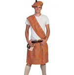 Pánský kostým Skot oranžový kilt