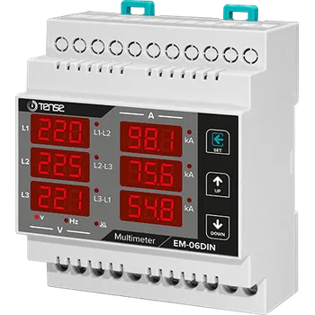 3-fázový digitální panelový multimetr DIN Ukazatel proudu, napětí a frekvence - 250A