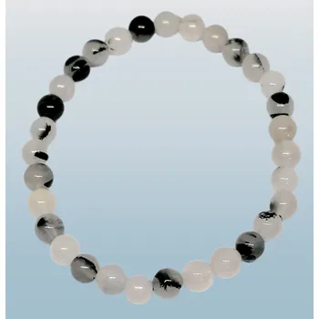 Náramek Křišťál s turmalínem náramek 6 mm, elegantní