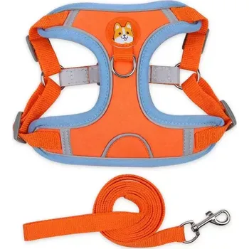 Vodítko pro psa TopTechnology BL-867 Reflexní vodítko pro psy s hrudním popruhem, velikost M (oranžové)