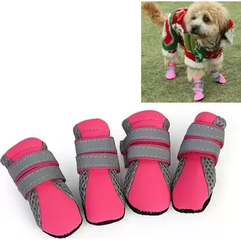 Obleček pro psa TopTechnology 4v1 boty pro psy – růžové obuv pro malé psy