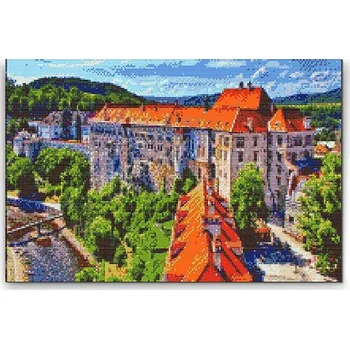 Diamantové malování Painting Queens Diamantové malování Český Krumlov 2, 60 × 80 cm, s rámem, hranaté
