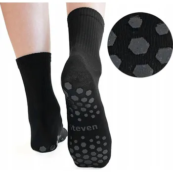 Pánské ponožky STEVEN protiskluzové ponožky s ABS body 38-40, Černé
