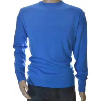 Pánský svetr Pánský klasický svetr z vlny, vlněný M lazurový 1705