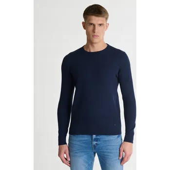 Pánský svetr Big Star svetr modrý kulatý velikost L